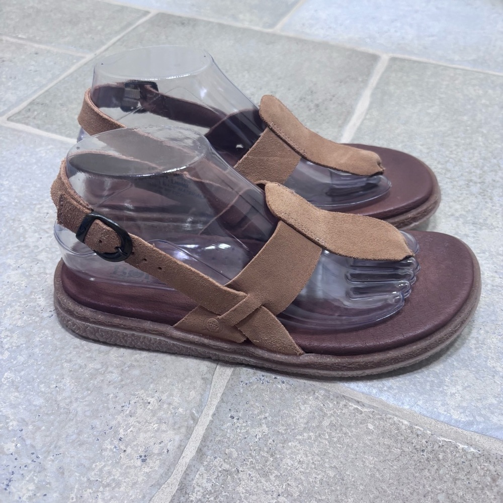 Børn Cammie Leather Thong Sandals Women’s 8 Brown
